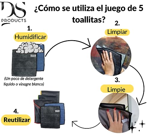 Paño de microfibra de carbono 410GSM reutilizable de alta absorción 7