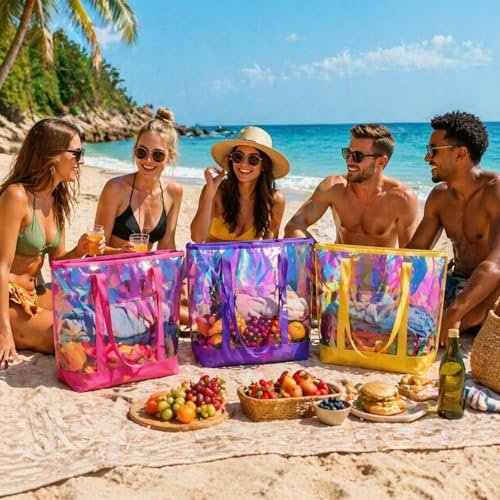 Bolso Tote Clear Silkfly, PVC, con cierre miniatura 5