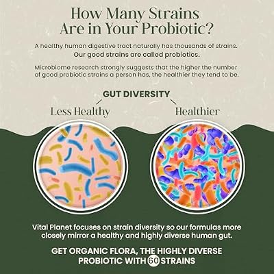 Vital Planet - Organic Flora Probiotics for Women, Women's Daily Shelf Stable Probiotic 30 Billion CFU, 60 Diverse Strains, Prebiotic Organic Mushroom Blend, Immune and Digestive Health 30 Capsules
