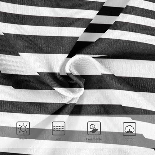 Black White Stripes Panties for Girls, Toddler Girl Briefs, Cotton Girls Underwear, 2–8 Years3