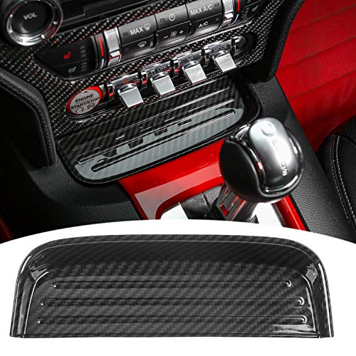 RT-TCZ Gear Shift Storage Organizer Bin Trim Cover ABS Interior Accessories for Ford Mustang 2015-2021 UP Carbon Fiber