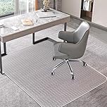 BesWin Office Chair Mat for Carpet, 90 x 120 cm Transparent Plastic Carpet Protector for Low Pile Carpets, 2.2mm Thick Non-Slip Desk Chair Mat for Carpeted Floors, Easy Glide and Flat Without Curling