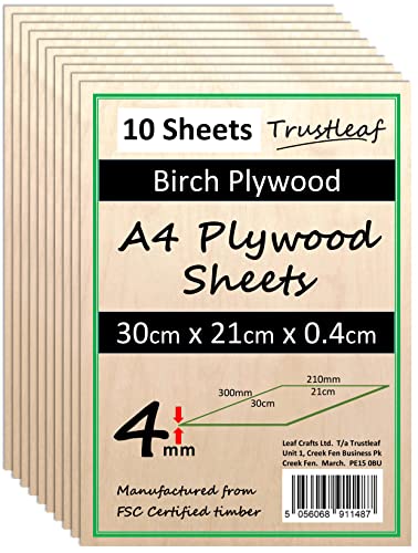 Madera de abedul de 4 mm con pegamento E1 de bajo humo ideal para grabado y corte