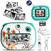Kids Camera Instant Print,Instant Camera with Silicone Cover,1080P HD Dual-Lens Selfie Digital Cameras with 4 Rolls Paper & 32GB Card,Christmas Birthday Gifts for Toddler Teenagers Age 3-14