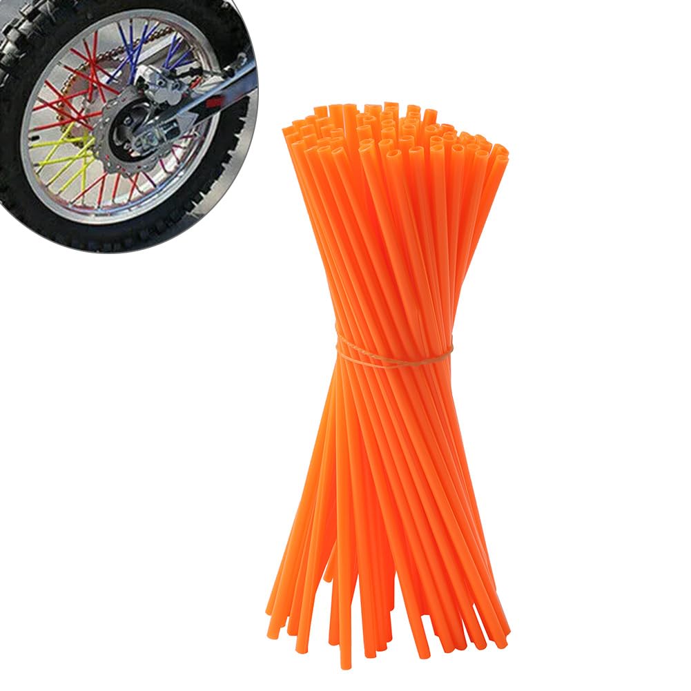 Liru Wheel Spoke Wraps Spoke Wrap Spoke Skins Covers 1 Pack For 3.5~5mm spoked Orange