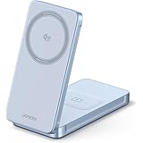 UGREEN Qi2 25W Magflow Foldable 2-in-1 Wireless Charger, Magsafe Fast Charging Pad for iPhone 17/16/15/14/13/12, AirPods, Compact Travel Stand with USB C Cable