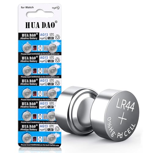 CHEFFS 10 Pack LR44 AG13 357 303 SR44 Battery 1.5V Button Coin Cell Batteries