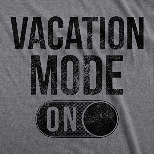 Mens Vacation Mode On T Shirt Funny Spring Break Tee Funny T Shirts Cool Summer Short Sleeve Novelty Tees for Guys Dark Grey M - Image 4