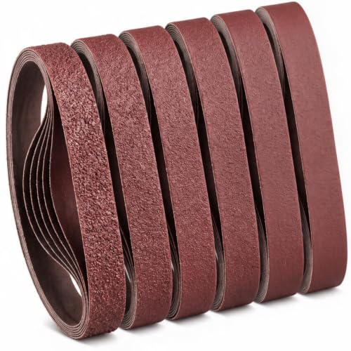 1/2 x 18 Inch Sanding Belts 36 Pack - 6 Each of 40/80/120/180/240/400 Grit by Folansum - Used condition - Image 8