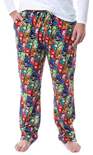 DC Comics Mens' Justice League Holiday Superhero Christmas Pajama Pants
