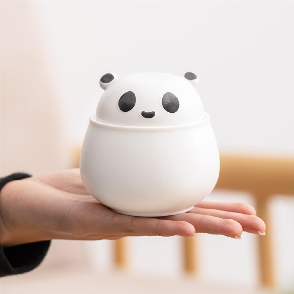 HLTYGWX Teedose, kreativer Panda, Vorratsdose für Massentee, Keramik, versiegeltes Glas, Küche, Snackdose, Bonbondose, Haushalt, grünes und schwarzes Teeglas, Teedose