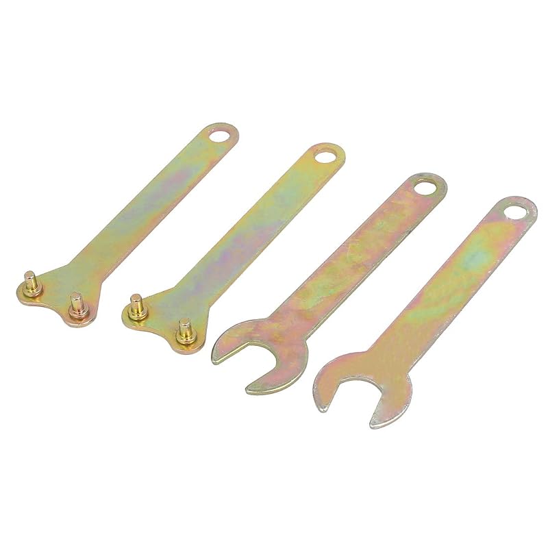 uxcell Kit de Chaves para Esmerilhadeira com Pinos, Abertura de 14 mm, Comprimento de 11,2 cm, 4 em 1