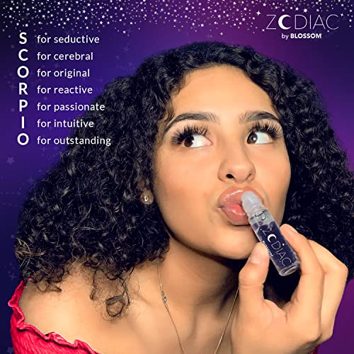 Blossom Zodiac Sign Vanilla Scented Moisturizing Roll-On Lip Gloss With Crystals, Made In Usa, 0.20 Fl. Oz./5.9Ml, Scorpio #TOP6