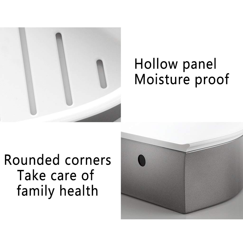 Estante De Baño Triangular De Pared, Estante De Almacenamiento Dividido De Plástico para Baño, Fácil De Limpiar, para Ducha Y Cocina(Estilo 1-Doble Capa)