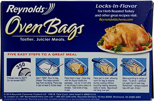 Image of Reynolds Kitchens Turkey Size Oven Bags, Holds Up to 24 Pounds, 2 Count