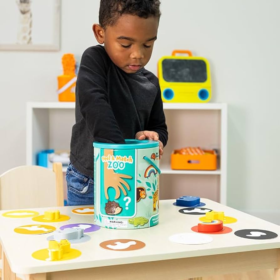 Amazon.com: Fat Brain Toys Feel & Match Zoo - Fine Motor & Tactile