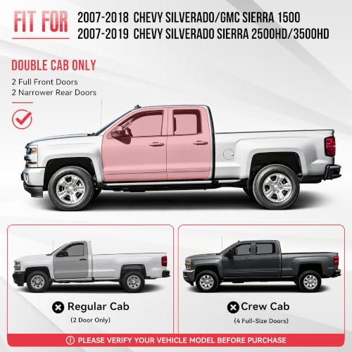 Image of Double Cab Running Boards Fit for 2007-2018 Silverado /GMC Sierra 1500