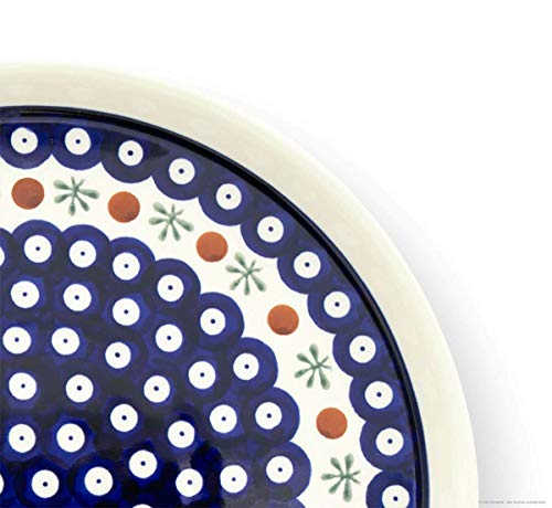 Bunzlauer keramiek bord plat met 2,5 cm rand, Ø 24,5 cm, decor 41 - Afbeelding 4