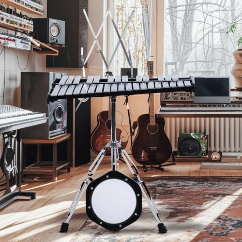 Tacarlha 32-Note Professional Glockenspiel Kit with Adjustable Stand, Practice Pad, Mallets...