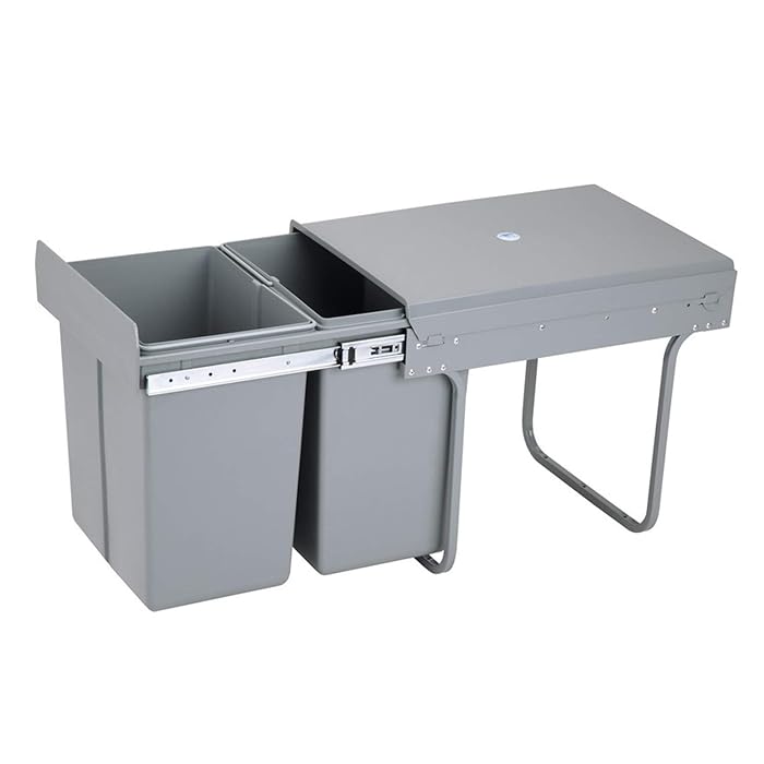 Buy lehom Sliding Pull Out Under Counter Recycling Trash Can with Lid
