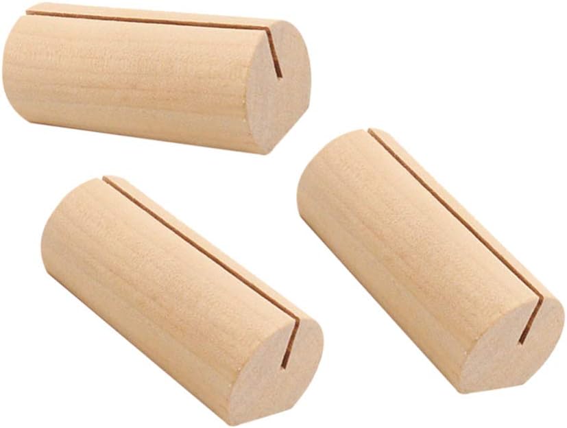 TOYANDONA 10 Pieces Rustic Wood Table Number Holder Place Card Holders Photo Stand For Home Party Decorations - Image 3