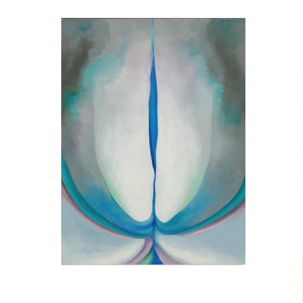 Lhhjf Ljhfa Blue Famous Georgia O'keeffe Poster Line Abstract Wall Art Georgia O'keeffe Prints Modern Canvas Painting Home Decor Picture 40X60cmx1 No Frame