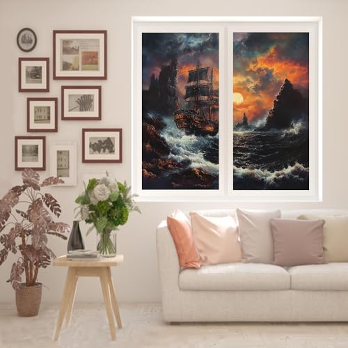 Vinilo decorativo para ventana 2 piezas 27.6 x 47.2 pulgadas miniatura 3