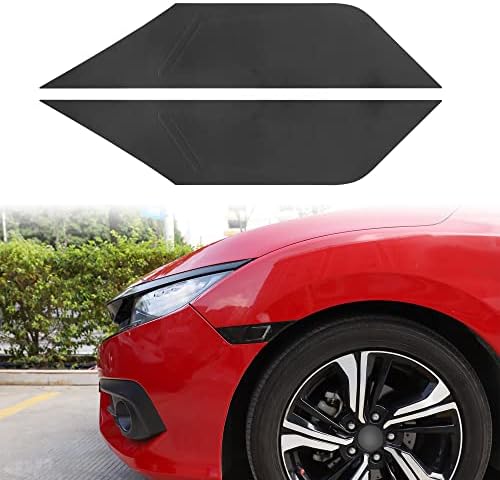 TOMALL Vinyl Film Compatible with Honda Civic Sedan Coupe Hatchback 2016-2021 Side Marker Fender Turn Signal Lights Tint Self Adhesive Decals Car Vinyl Smoke Stickers (Black)