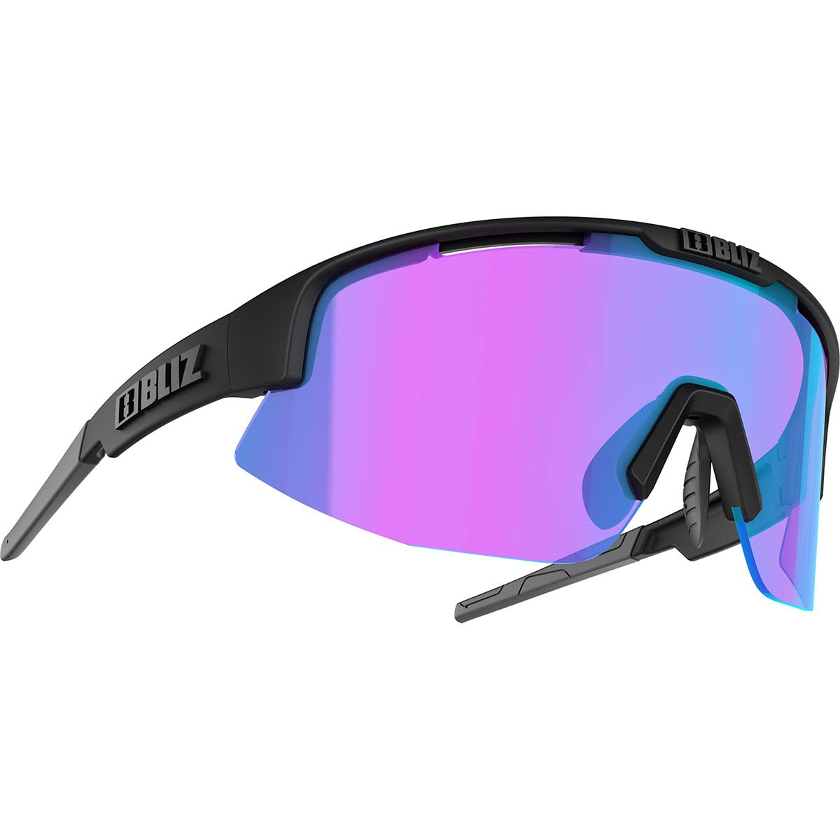 Bliz Matrix Small Nordic Light Sportbrille, matt black/violet blue