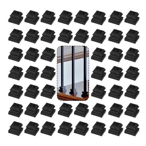 Aluminum baluster shoes with screws for 1/2" square balusters