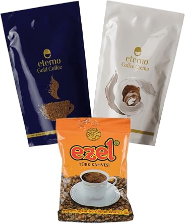 Ezel & Eterno  l  Tad m Seti - Gold Gran l Kahve + Coffee Crema S t Tozu + T rk Kahvesi