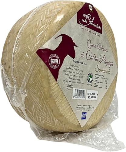 Queso de Cabra Payoya Semicurado, Corteza Natural Artesana, Gran Pieza 2 kg