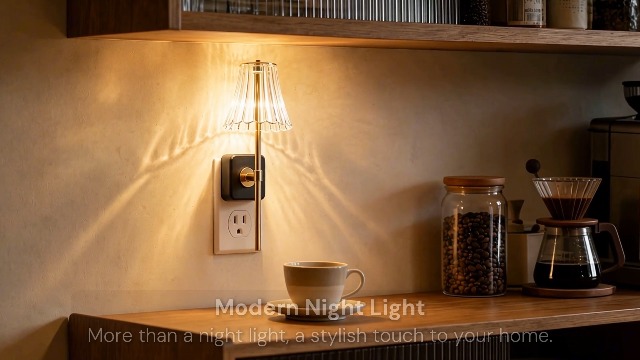 Image of L LOHAS LED Night Lights Plug into Wall,Decor Acrylic Vintage Night Light