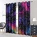 Galaxy Curtains Blackout, 84 Inch - Starry Sky Outer Space Cosmos Blue Purple Window Drapes for Home Decor, Bedroom, Living Room, Galaxy Room Decor, Grommet & Thermal Insulated, 2 Panels BC922