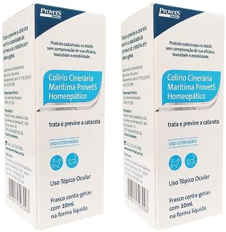 Colírio Provets Cinerária Marítima - 10 mL kit C/2 unidades