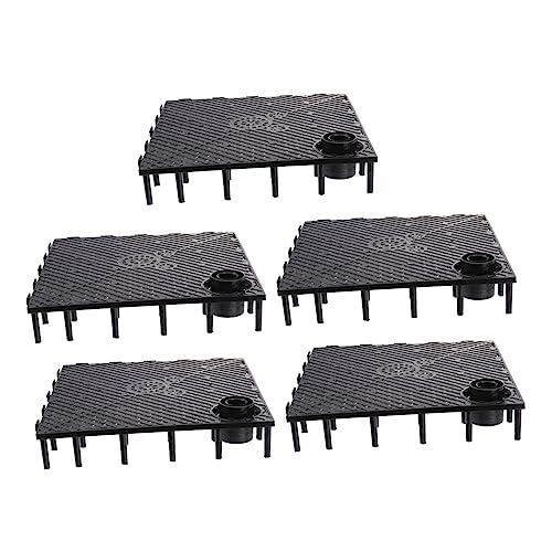 OUNONA 5個 水槽フィルタープレート 水族館の砂利 水槽底トレー 水槽分離器 水槽仕切りトレイ 水族館フィルター 池 魚 水槽底仕切り サンドボードディバイダー プラスチック Black