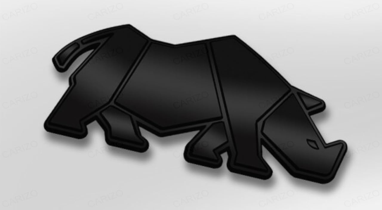 CARIZO Premium Zinc Alloy Badge, 3D Premium Car Side Fender Rear Trunk (Design: Rhino) Emblem Logo Badge Decals-image-30