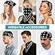 sularpek Bandana, Bandana Damen und Herren, Paisley Halstuch, Schwarz Kopftücher, Bandanas mit Original Paisley Muster, Headwear Haar Schal Ansatz Handgelenk Kopf Biker(55 x 55 cm)