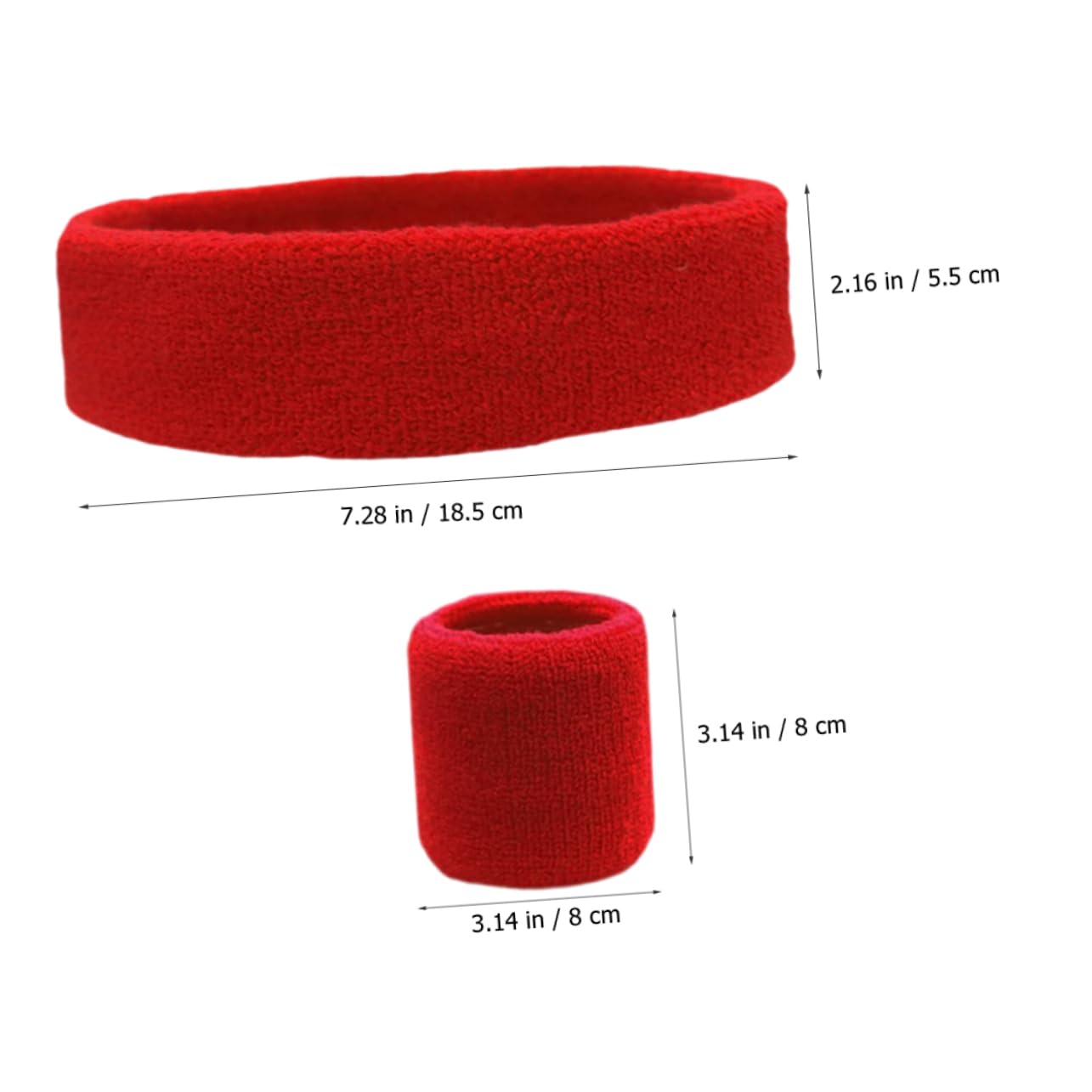 Sportarmbänder Satz mit Stirnband und Schweißbändern aus Polyester