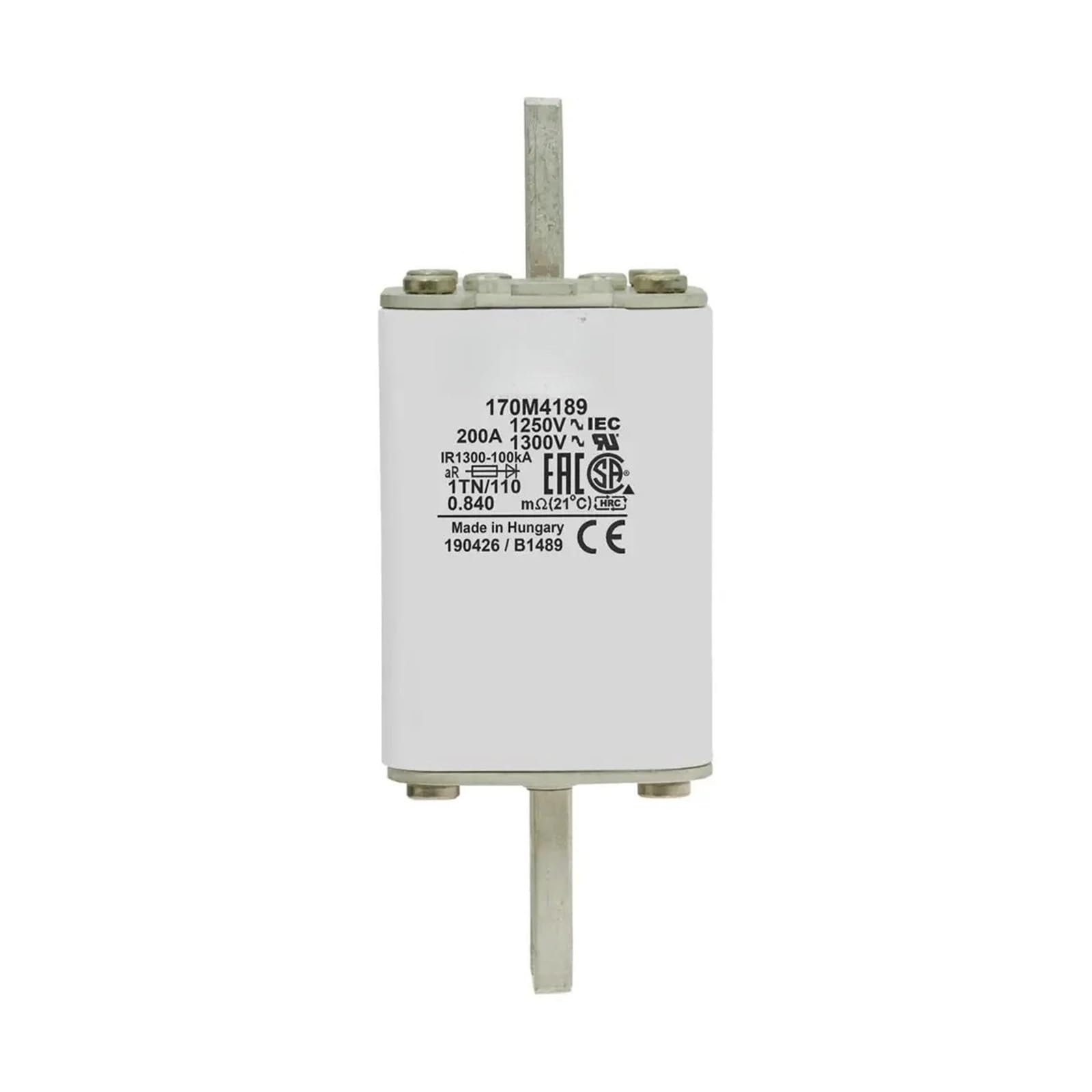 Fusible 170M4188 ultra-rapide à faible perte d'énergie pour variateur industriel