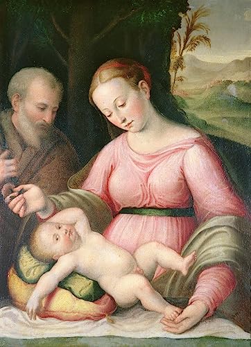 La Sainte Famille Giulio Romano tableau moderne pour raviver un mur blanc