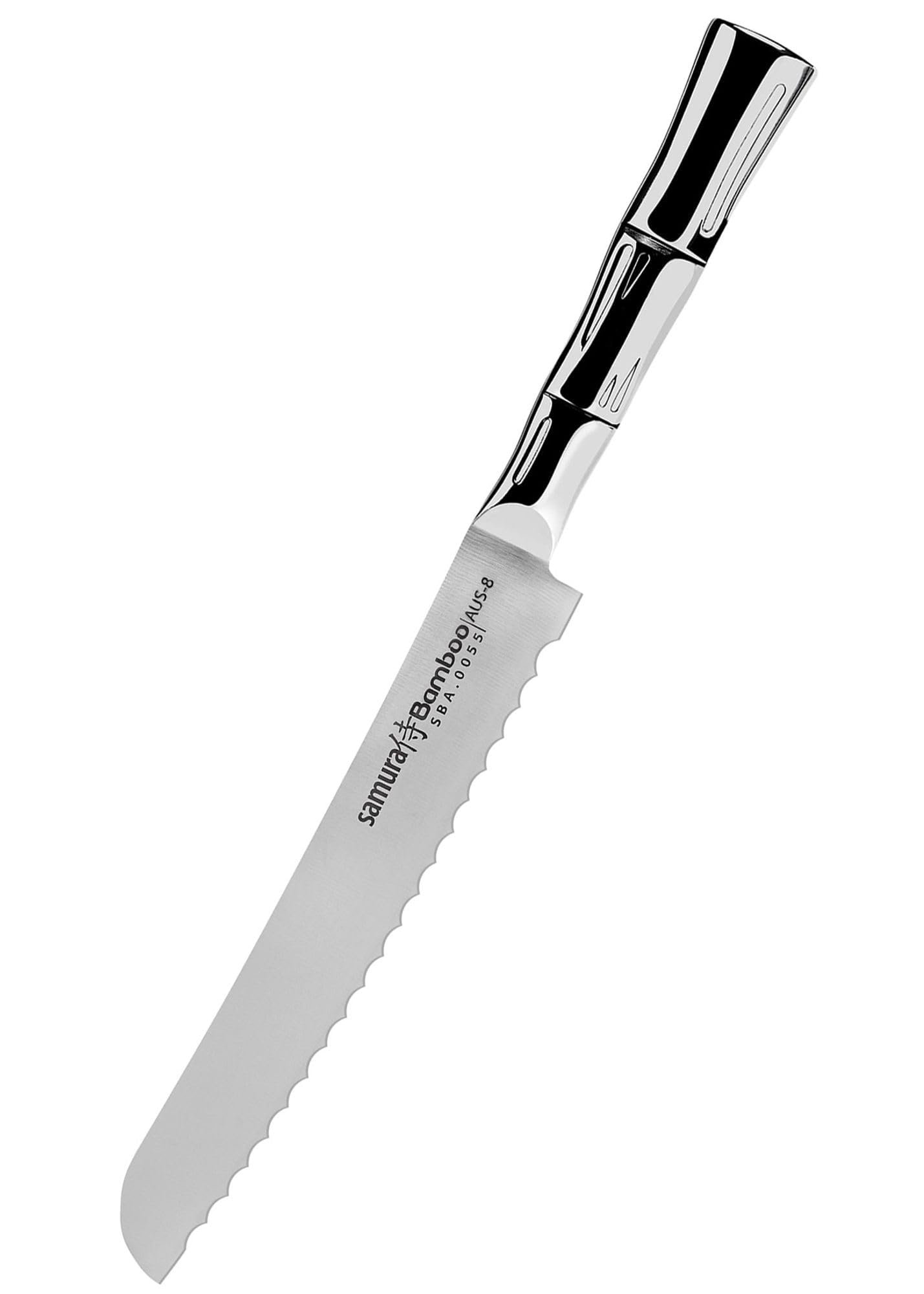 SAMURA BAMBOO Bread Knife 8.0"/200 mm - Premium Japanese Steel, Ergonomic Handle