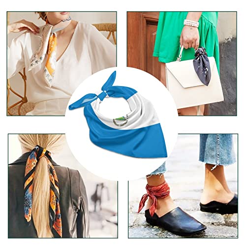 Nicaragua Flag Kerchief Square Silk Like Scarf Print Turban Bandanas Party Favor Scarf Headband Handkerchiefs4