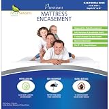 California King Mattress Protector Zippered Bedbug Waterproof Encasement Hypoallergenic Premium Bed