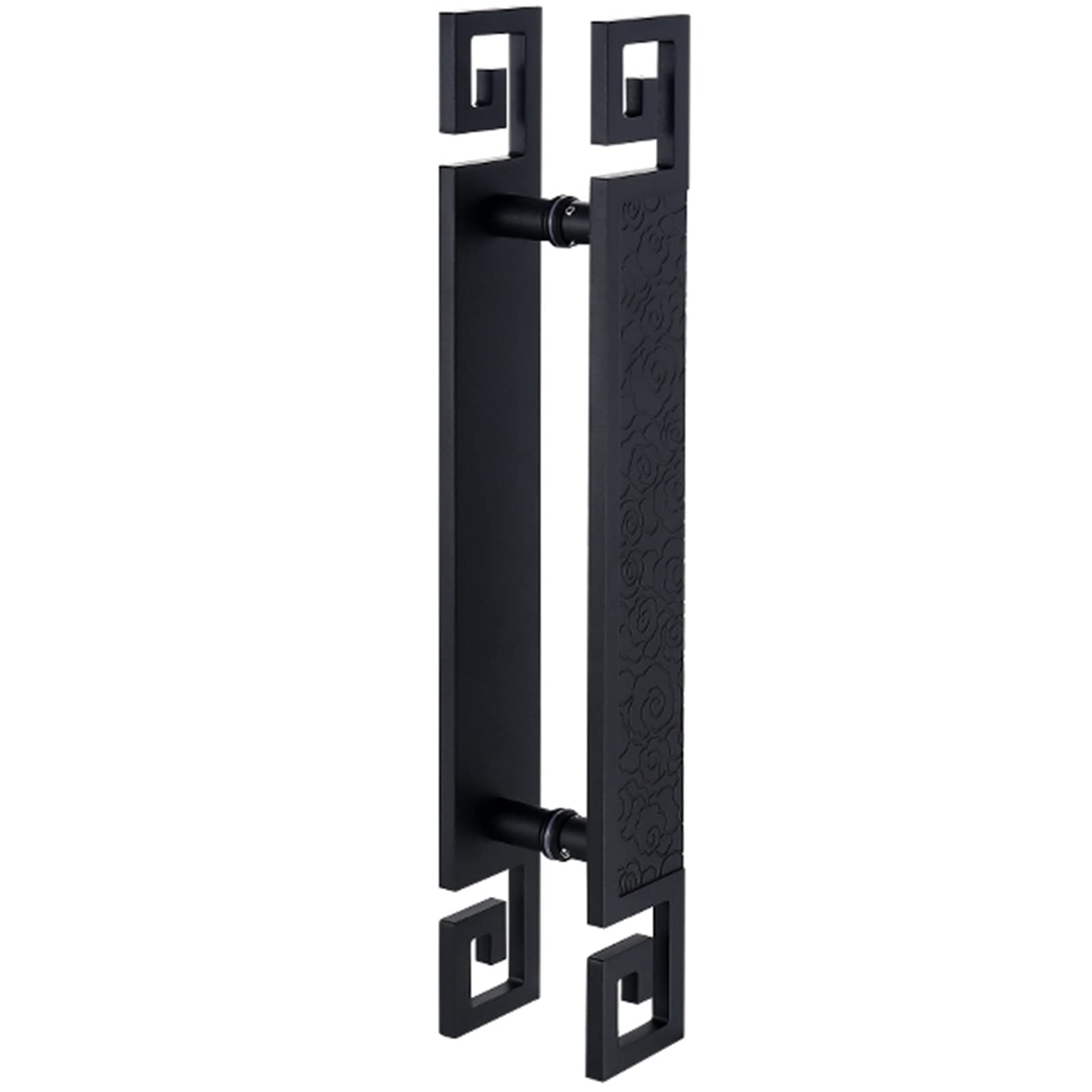Niusabou Matte Black Door Handle Barn, Barn Door Handle Multicolor Multiple Sizes Stainless Steel Double Sided Indoor Outdoor(,80Cm/32In)