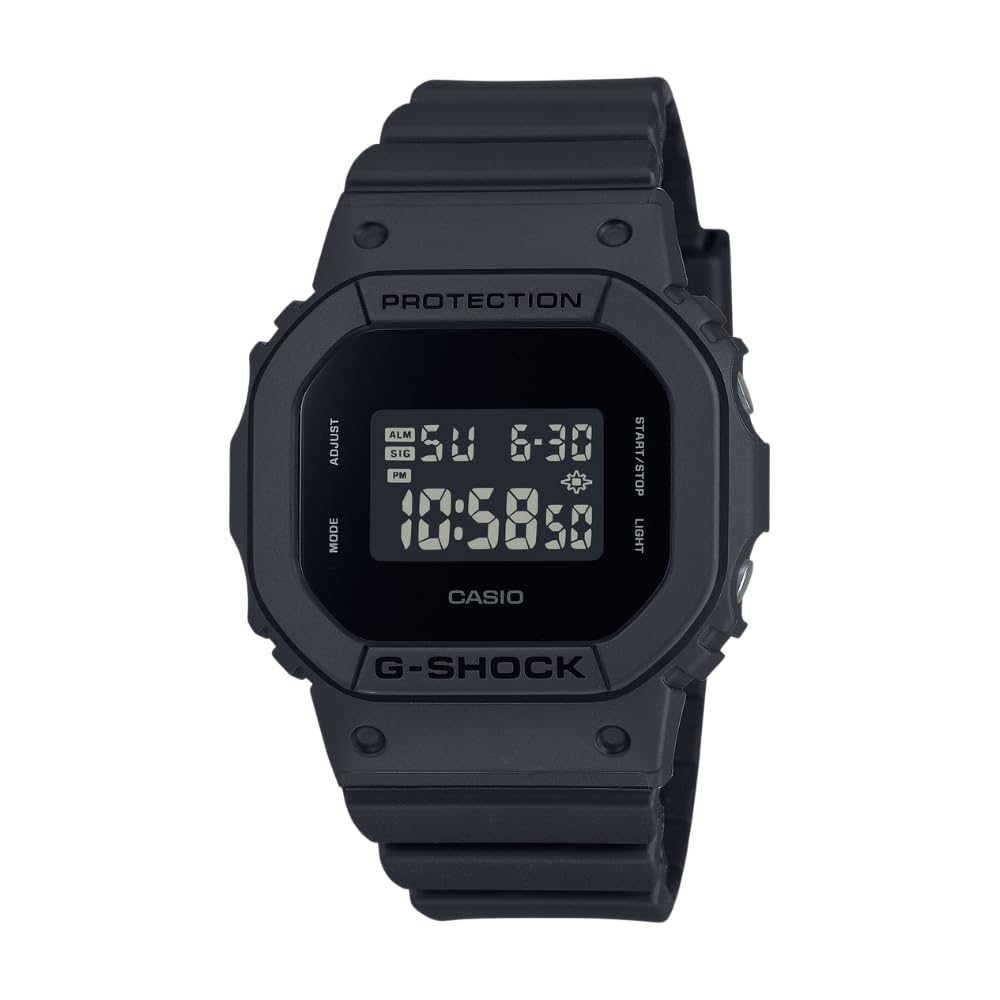 Casio GMDS5610BB-1 | G-Shock Digitaluhr für Damen | Mattschwarz | stoßfest | 200M WR | schlankes Design | umweltfreundliches Bioharz, Schwarz