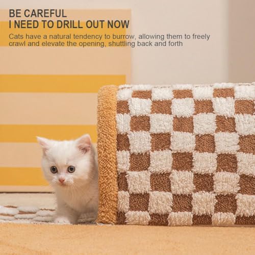 Cama 2 em 1 para gatos, túnel de brinquedo interativo removível, antiderrapante, cama macia para gat