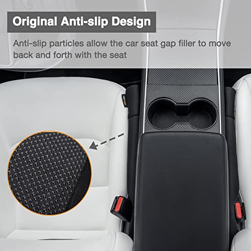Heytrip Car Seat Gap Filler Universal Fit Organizer Fill The Gap Keep Cellphones Keys Wallet Coins From Falling, Driver Or Passenger Front Use, Pack Of 2(Black) #TOP3