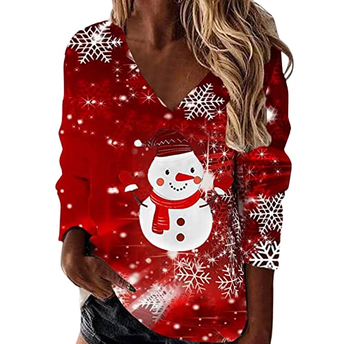Sweatshirt femme Noël blanc cadeau idéal motif flocon et Santa pour les fêtes