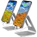 COOLOO Cell Phone Stand,【2 Pack】 Mobile Phone Anti-Skid Holder, Cradle, Dock Compatible Android Smartphone, Phone 11 Pro Xs Max Xr X 8 7 6 6s Plus 5s, Accessories Desk - Silver